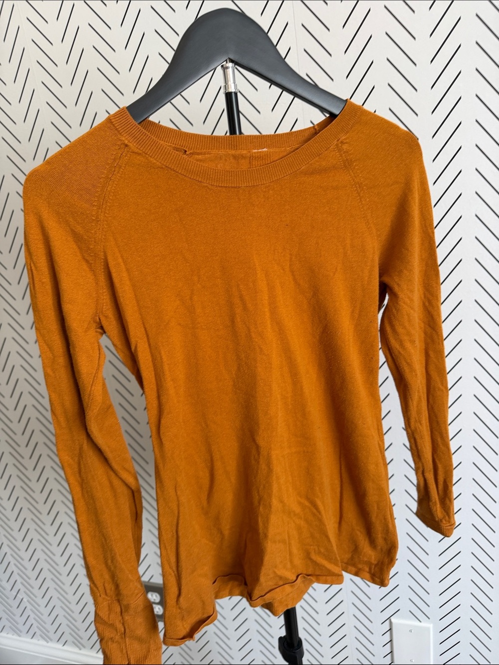 lululemon athletica Rust Orange Long-Sleeve Tee